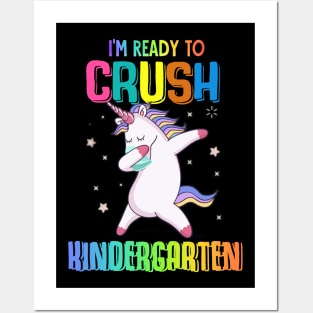 Tee - Unicorn I'm ready to crush Kindergarten 2020 Posters and Art